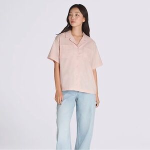 Vans Blush Pink Short-Sleeve Button Down Shirt NWT